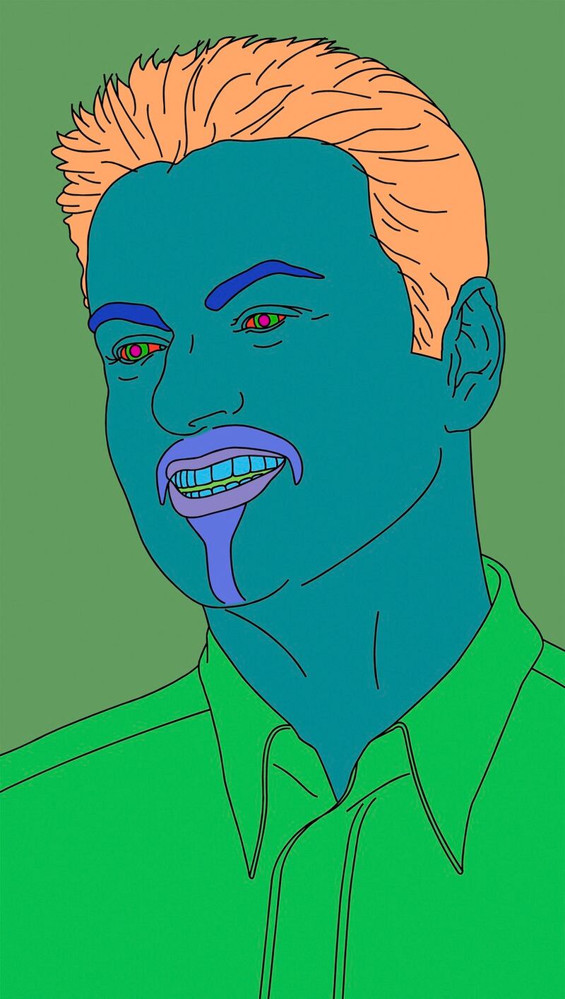 George Michael by Michael Craig-Martin £40,000-£60,000. Photograph: Christie’s/The George Michael Collection