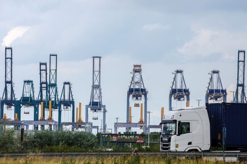 Only about 2 per cent of goods passing through Antwerp are checked. Photograph: Olivier Matthys/EPA/Shutterstock