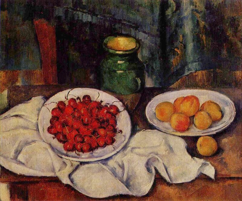 Still Life with Cherries by Paul Cezanne