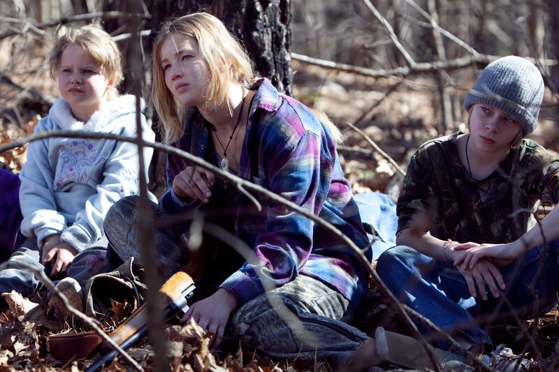Winter's Bone: Jennifer Lawrence with Ashlee Thompson and Isaiah Stone in Debra Granik's 2010 film 