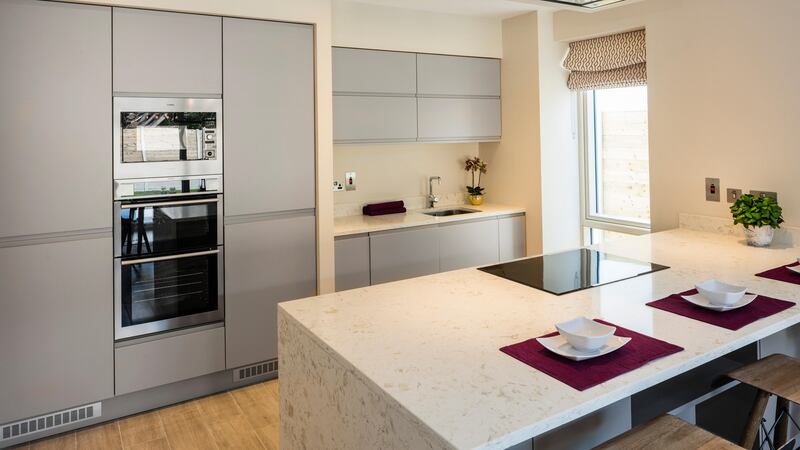 The kitchens in the O’Flynn Group’s Killiney scheme, by Cawleys Furniture, include appliances by AEG or Electrolux. Photograph: Peter Moloney/PM Photography