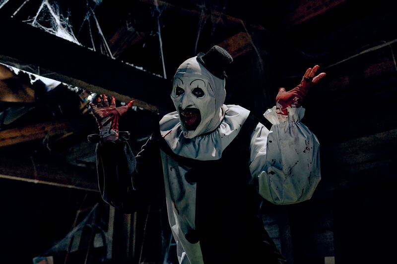 Terrifier 3: David Howard Thornton as Art the Clown. Photograph: Jesse Korman/Signature Entertainment