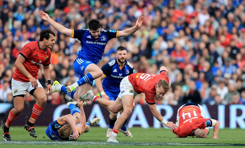 Like La Rochelle last season, Munster forced Leinster to make far more tackles than usual last week. Photograph: Dan Sheridan/Inpho