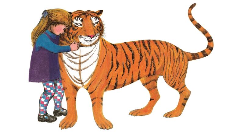 An illustration from Judith Kerr’s The Tiger Who Came to Tea