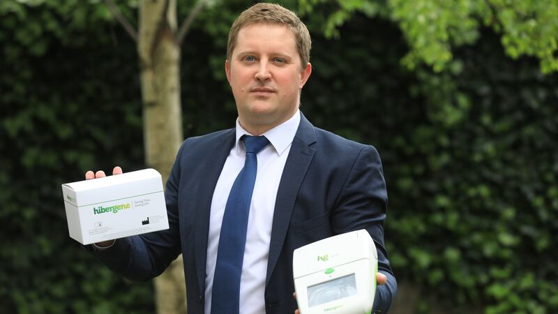 Séamus Gorman, chief executive of HiberGene. Their portable Covid-19 test processes patient swabs and detects positive samples typically in less than 30 minutes.