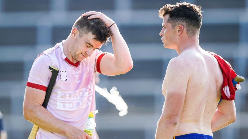 A dejected  Tony Kelly after the  game. Photograph: Tommy Dickson/Inpho