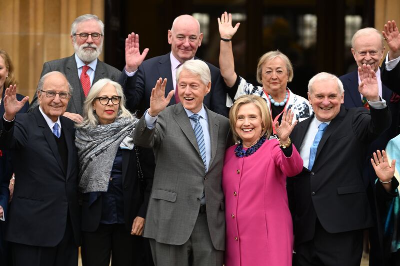 Some of the key speakers and panelists at the Queen's University Belfast conference to mark the 25th anniversary of the Belfast Agreement