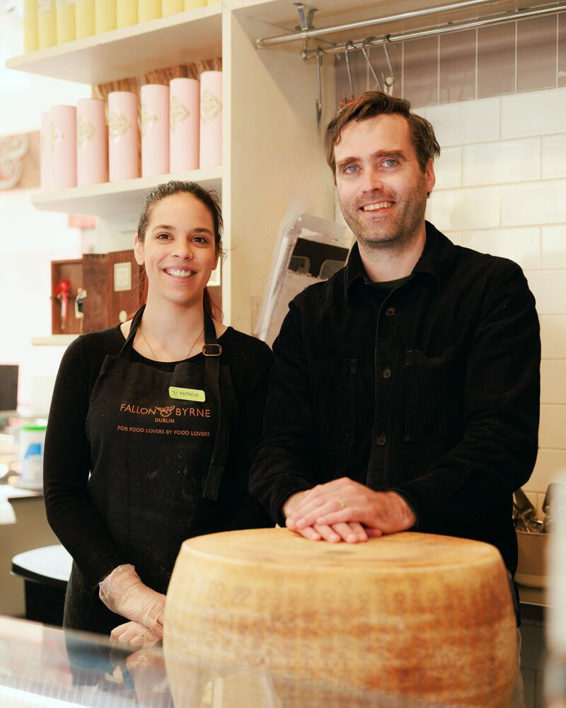 Patricia Reina Auilar and Donal Flynn, head of cheese and wine, at the cheese counter in Fallon & Byrne