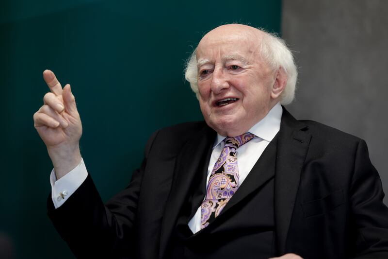 President Michael D Higgins told King Charles about 'one of the greatest abuses there is of the English language'. Photograph: Tony Maxwell