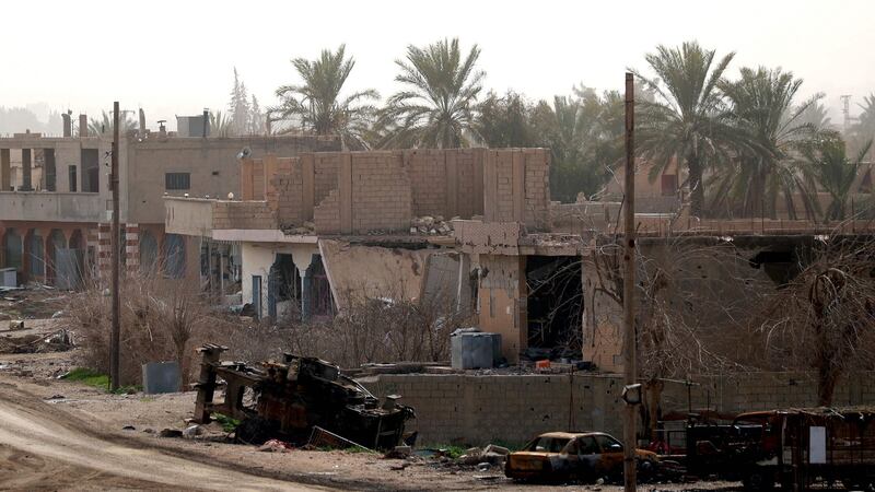 Aftermath of fighting to to expel Islamic State group jihadists from their last bastion, in Baghouz. Photograph: AFP/Getty Images