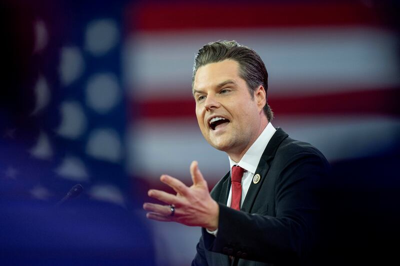 Matt Gaetz has been selected as Trump's nominee for attorney general. Photograph: Alex Brandon/AP