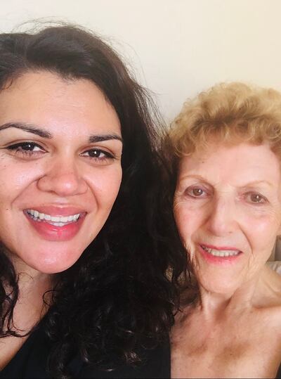 Sally Teehan with her granddaughter Mari Gabol in London.
