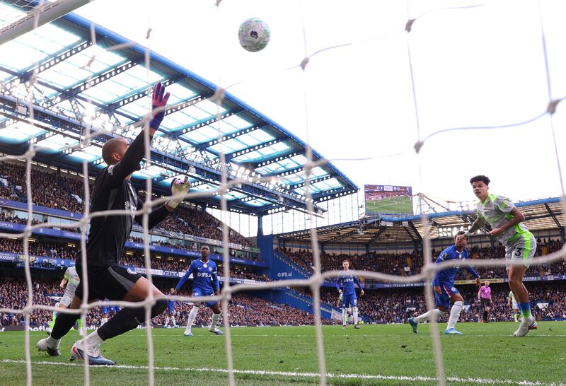Nico O'Reilly scores the latest in a series of crucial goals for Manchester City, this time against Chelsea on Sunday. Photograph: Ryan Pierse/Getty Images
