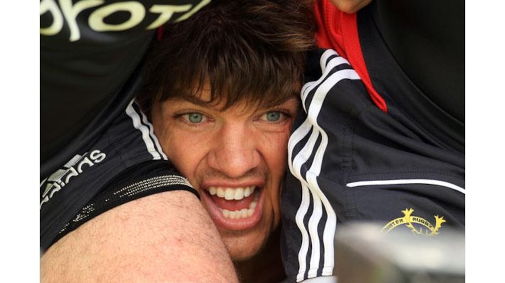 Donncha O'Callaghan during Munster training (Photograph: Dan Sheridan/Inpho)