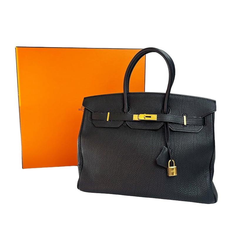 Hermés Black Togo Birkin 35 handbag 