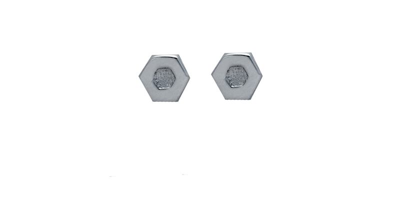 Hexagon earrings from the he Leah Hewson for Edge Only (EOxLH) collection.