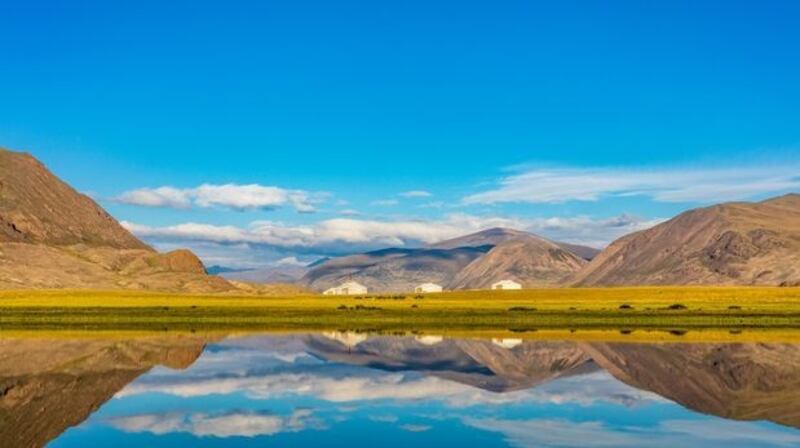The mountainous Altai district in Mongolia. Photograph: Marcus Westberg/The New York Times