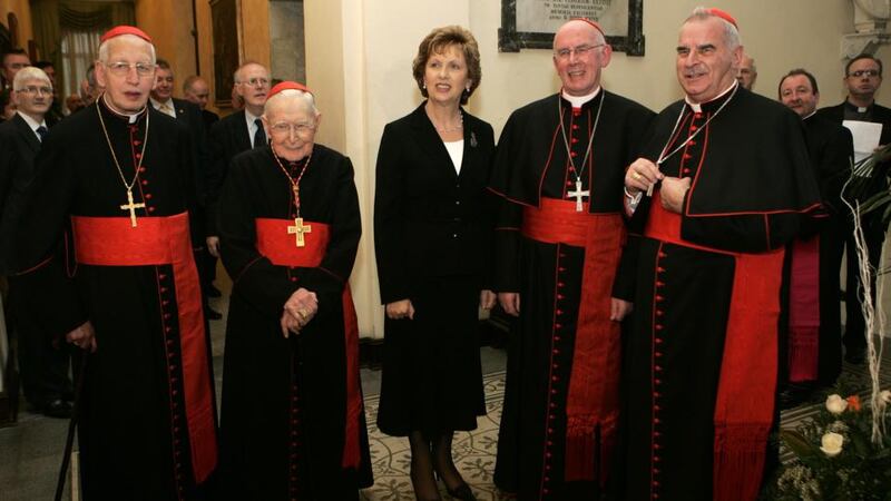 Praying for change:  McAleese with Pope Benedict XVI at the Vatican in 2007. Photograph: Christophe Simon/AFP/Getty Images