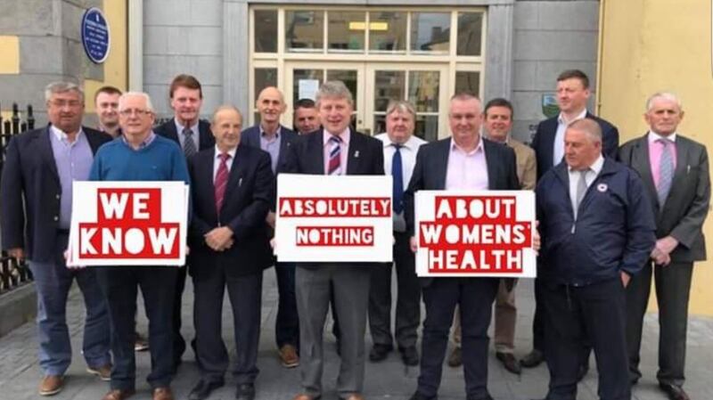One of the mocked-up versions of the photograph of the councillors that appeared on social media before the referendum