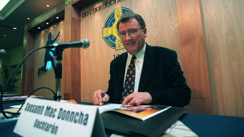 Joe McDonagh: his death leaves the GAA bereft of the ease and good humour through which he communicated his passions for Irish  language and   culture. Photograph: Billy Stickland/Inpho
