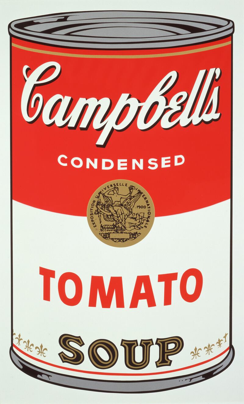 Andy Warhol, Campbell's Soup I: Tomato. Collection of the Jordan Schnitzer Family Foundation. Photograph: The Andy Warhol Foundation for the Visual Arts, Inc/ARS New York/IVARO Dublin, 2023