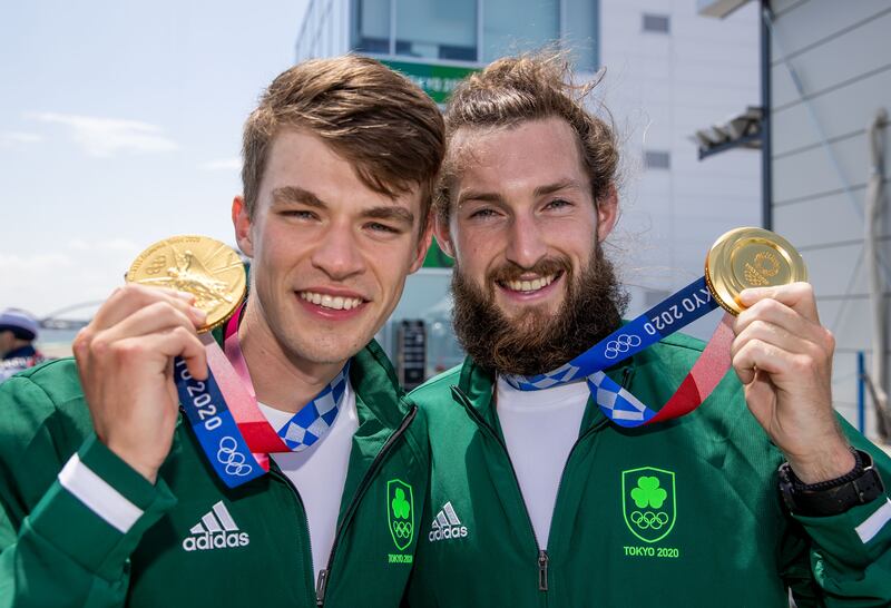 Ireland’s Fintan McCarthy and Paul O’Donovan won gold at Tokyo 2020. Photograph: Morgan Treacy/Inpho