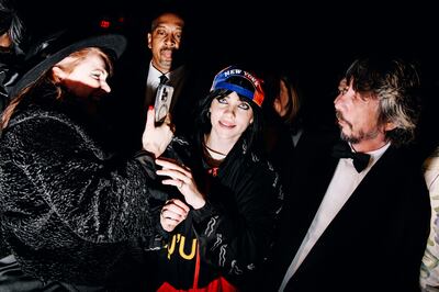 In the spotlight: Billie Eilish (with the designer Pier Paolo Piccioli) after the 2023 Met Gala, in New York. Photograph: Nina Westervelt/New York Times