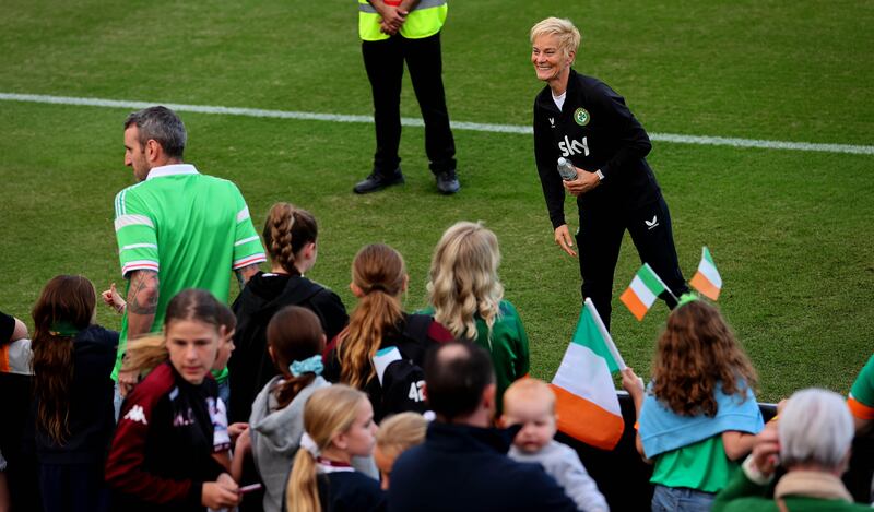 Coach Vera Pauw at the Republic of Ireland squad training and press conference at Meakin Park, Brisbane, Australia on July 12th, ahead of the  Fifa Women’s World Cup. Photograph: Ryan Byrne/Inpho