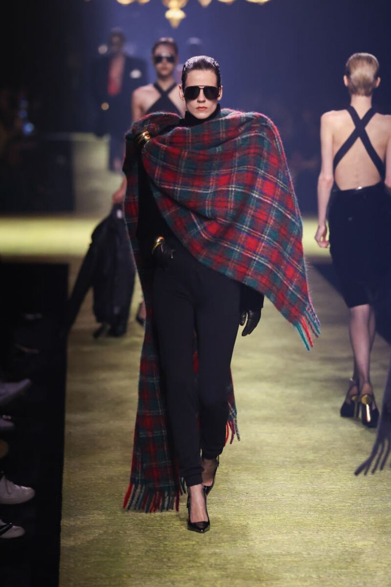 Saint Laurent Fall/Winter 2023-2024 show in Paris, France. Photograph: by Peter White/Getty Images
