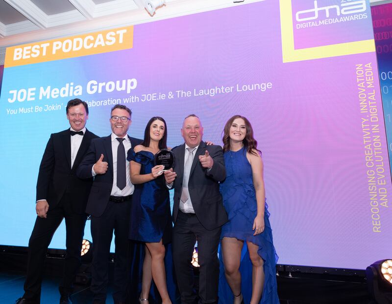 Joe Media Group was awarded Gold in the Best Podcast category. Photograph: Paul Sherwood