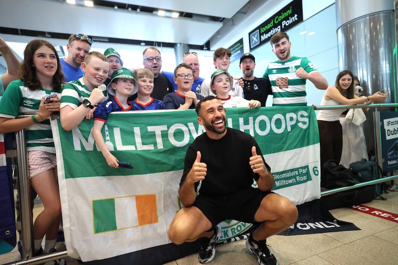 Pico Lopes arriving back at Dublin Airport. Photograph: Dara Mac Dónaill/The Irish Times