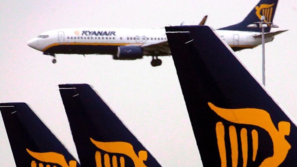 Ryanair was one of only two non-energy companies included in a list of Europe’s top 10 worst polluters, and the only airline. Photograph: Andy Rain/EPA