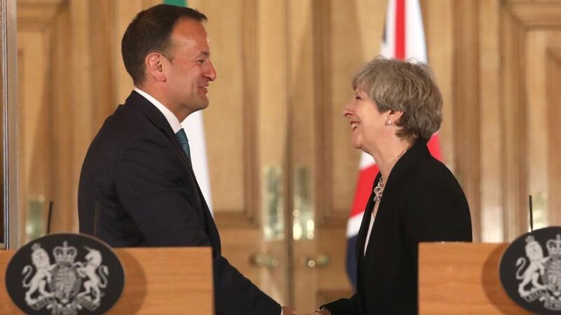 Taoiseach Leo Varadkar meets Britain’s prime minister Theresa May in June. Photograph:  WPA Pool/Getty Images