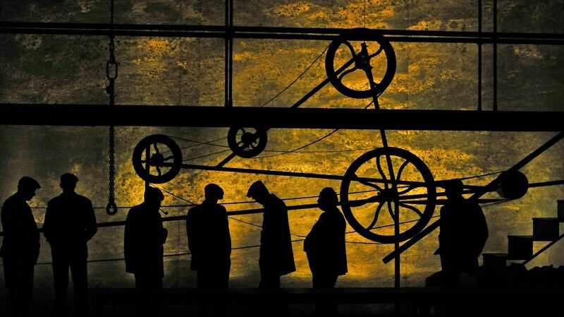 A scene from Druid’s production of Eugene McCabe’s King of the Castle, directed by Garry Hynes,  as part of the 60th anniversary Dublin Theatre Festival. Photograph: Robbie Jack