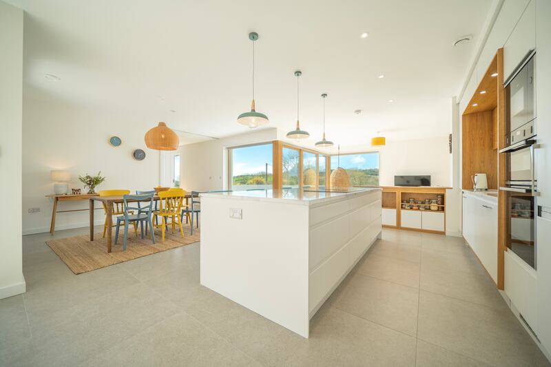 Open-plan kitchen and dining area