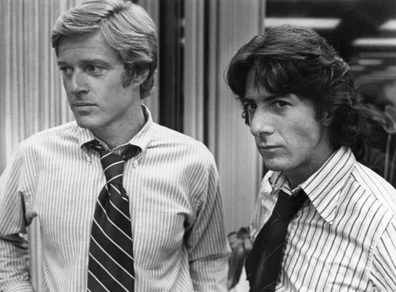 Robert Redford and Dustin Hoffman in the 1976 Watergate drama All the President's Men. Photograph: Screen Archives/Getty Images