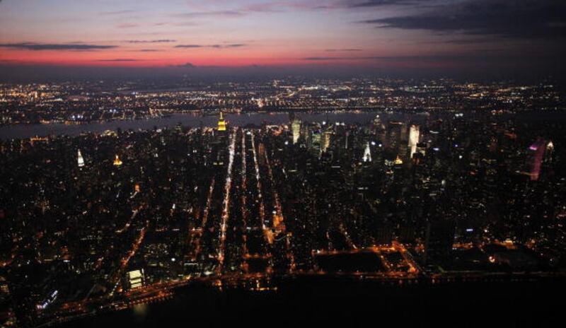 Manhattan skyline, New York; the next few years will bring a vibrant, new mid-town Irish Arts Centre to the city. Photograph: Getty