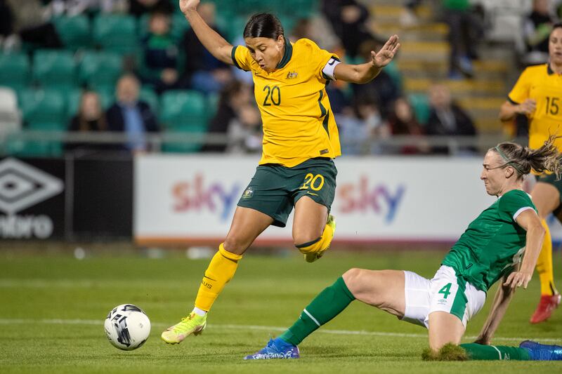 Stopping Sam Kerr from adding to her impressive goal tally again will be one of Ireland's toughest jobs. Photograph: Tim Clayton/Corbis via Getty Images