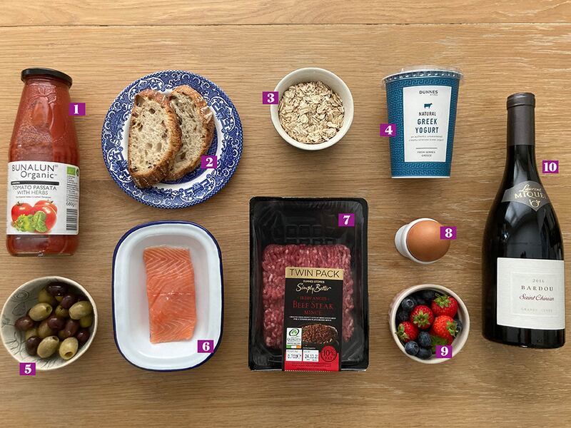 Sarah Williams's shopping basket in Dublin
