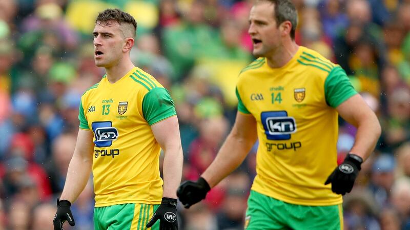 Patrick McBrearty and Michael Murphy: two of the high-class talents Donegal have in their attack. Photograph: James Crombie/Inpho