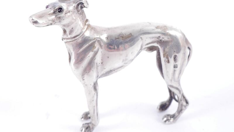 Lot 256, Russian silver greyhound