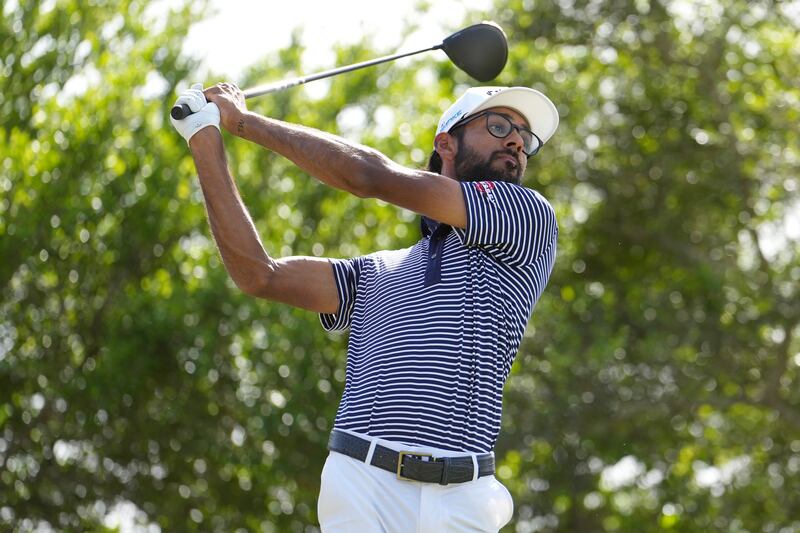 Akshay Bhatia: won the Valero Texas Open following a playoff to become the final member of the field to qualify for the US Masters at Augusta. Photograph: Raj Mehta/Getty Images
