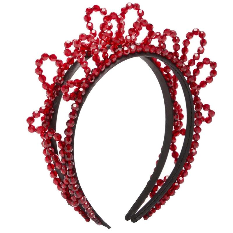 Red rhinestone hairband by Simone Rocha €555, Havana