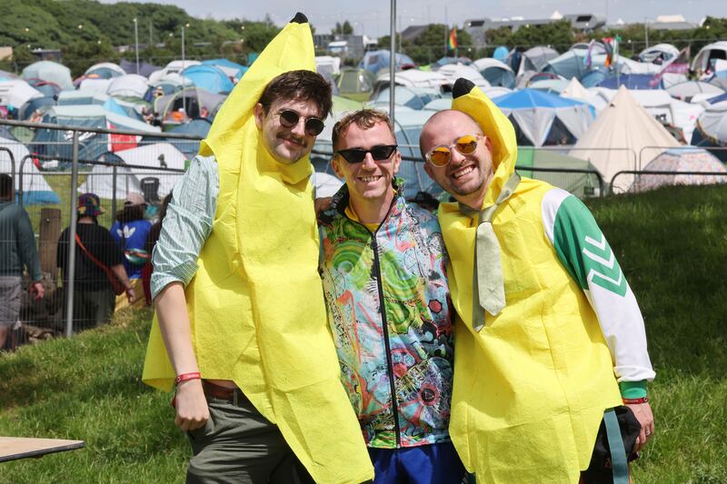 Daire Canavan, Ciaran Fitzgerald and Tom Higgins from Galway at Beyond the Pale.
Photograph: Alan Betson
