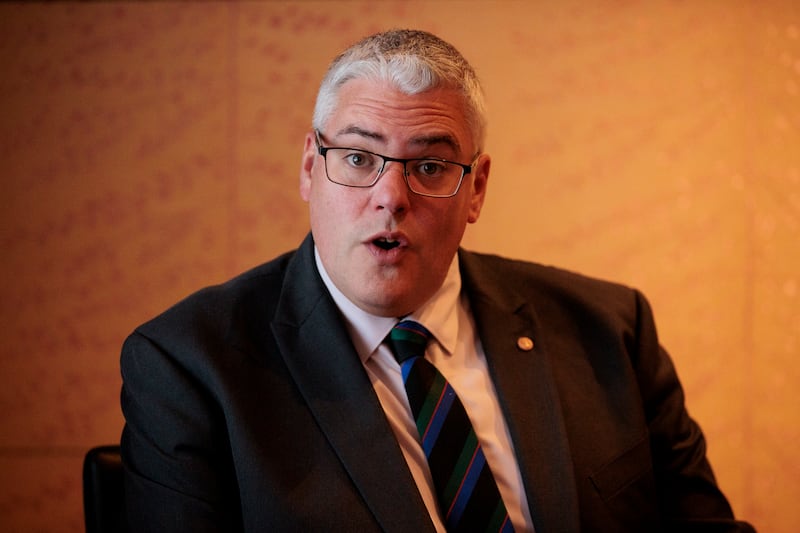 DUP leader Gavin Robinson said 'any clamour to embrace new legislative or financial commitments pledged by Dublin should be tempered'. Photograph: Liam McBurney/PA Wire