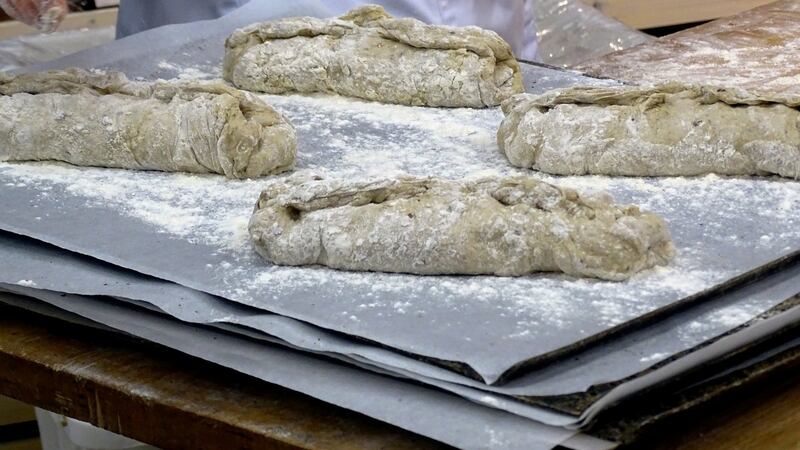 The bread made from insects at the Finnish food company Fazer bakery in Helsinki. Photograph: Attila Cser/Reuters