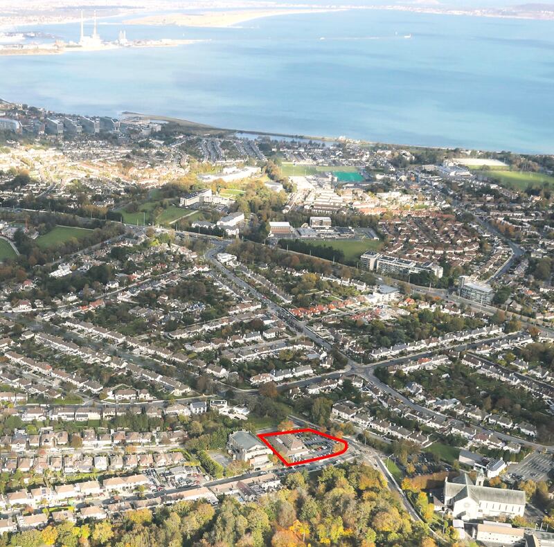 An aerial view of the Union Cafe site at Mount Merrion, Co Dublin
