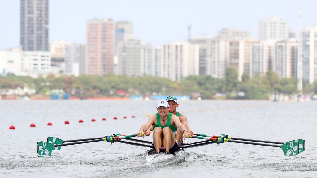 Ireland’s Gary O’Donovan and Paul O’Donovan: the  Olympic silver medallists could be crowned World Cup series winners at Lucerne in two weeks’ time. Photograph: James Crombie/Inpho