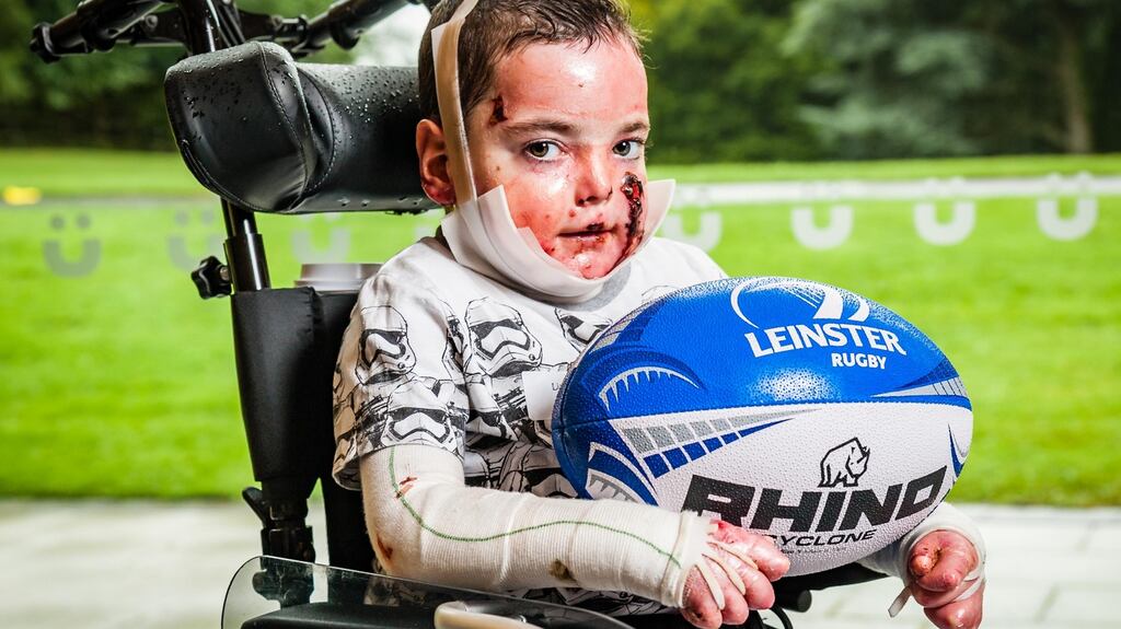The late Liam Hagan (8) had been selected as a Leinster Rugby mascot for the upcoming RaboDirect Pro 12 game against Connacht. File photograph: Brian Reilly-Troy