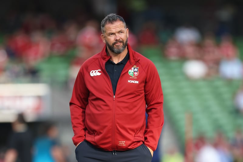 Andy Farrell, Head Coach of British & Irish Lions looks on. Photograph: David Rogers/Getty Images